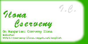 ilona cserveny business card